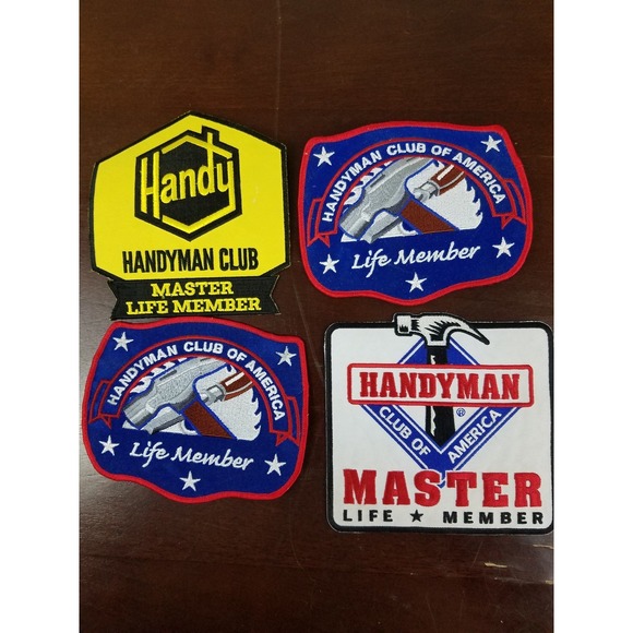 Other - Handyman Club Of America Life Member Fabric Patch Embroider Vintage Set Of 4